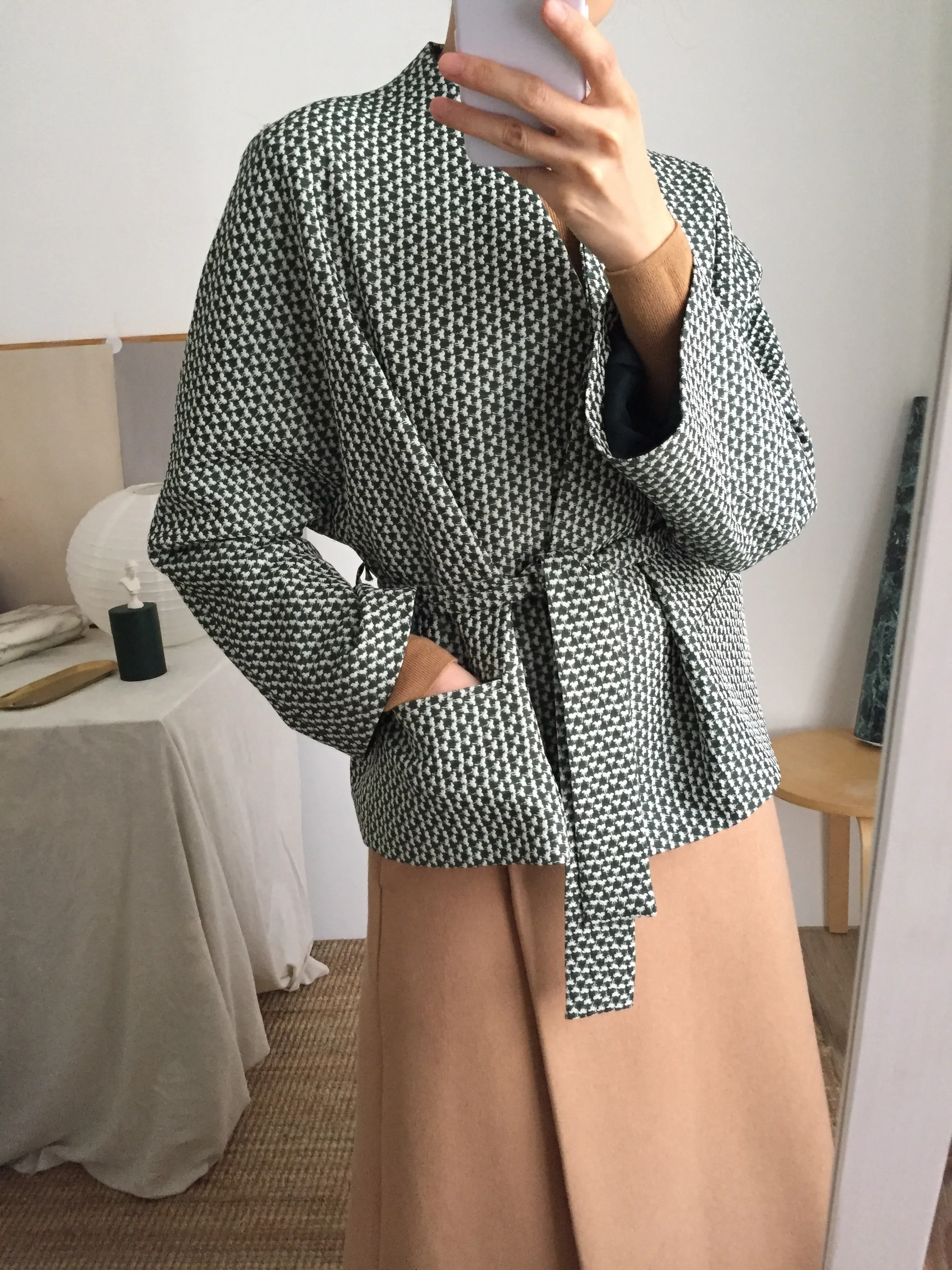 Lis Kimono Wrap Jacket { Limited Edition , French-made woven fabric }