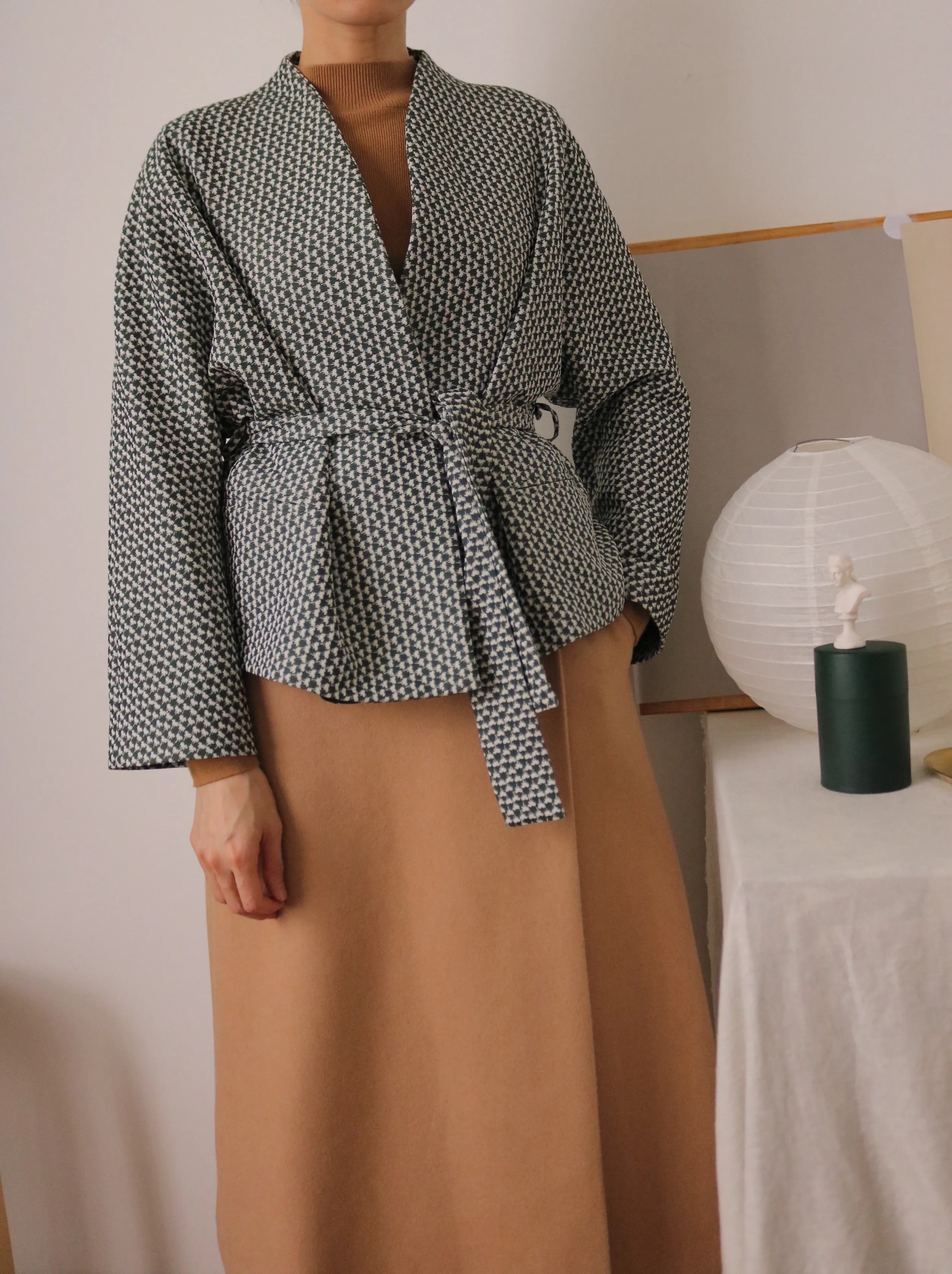 Lis Kimono Wrap Jacket { Limited Edition , French-made woven fabric }