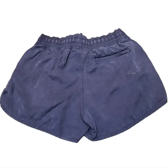 Lululemon Varsity Short Women Drawstring Purple High Rise Pockets Running Tencel