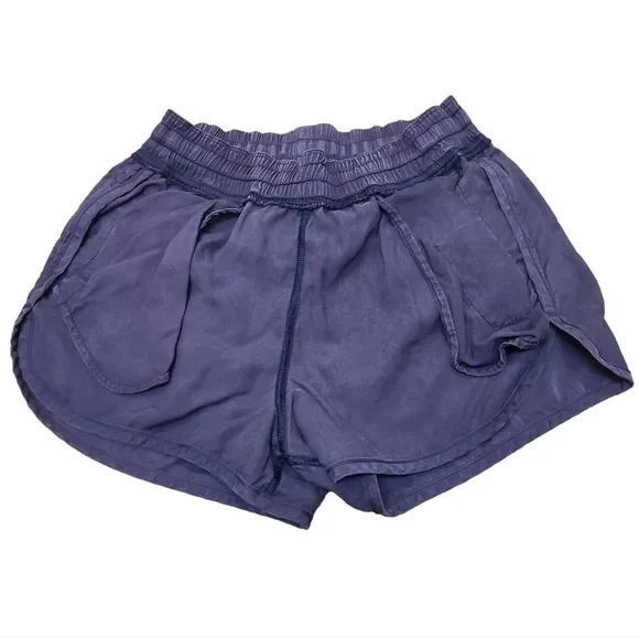 Lululemon Varsity Short Women Drawstring Purple High Rise Pockets Running Tencel