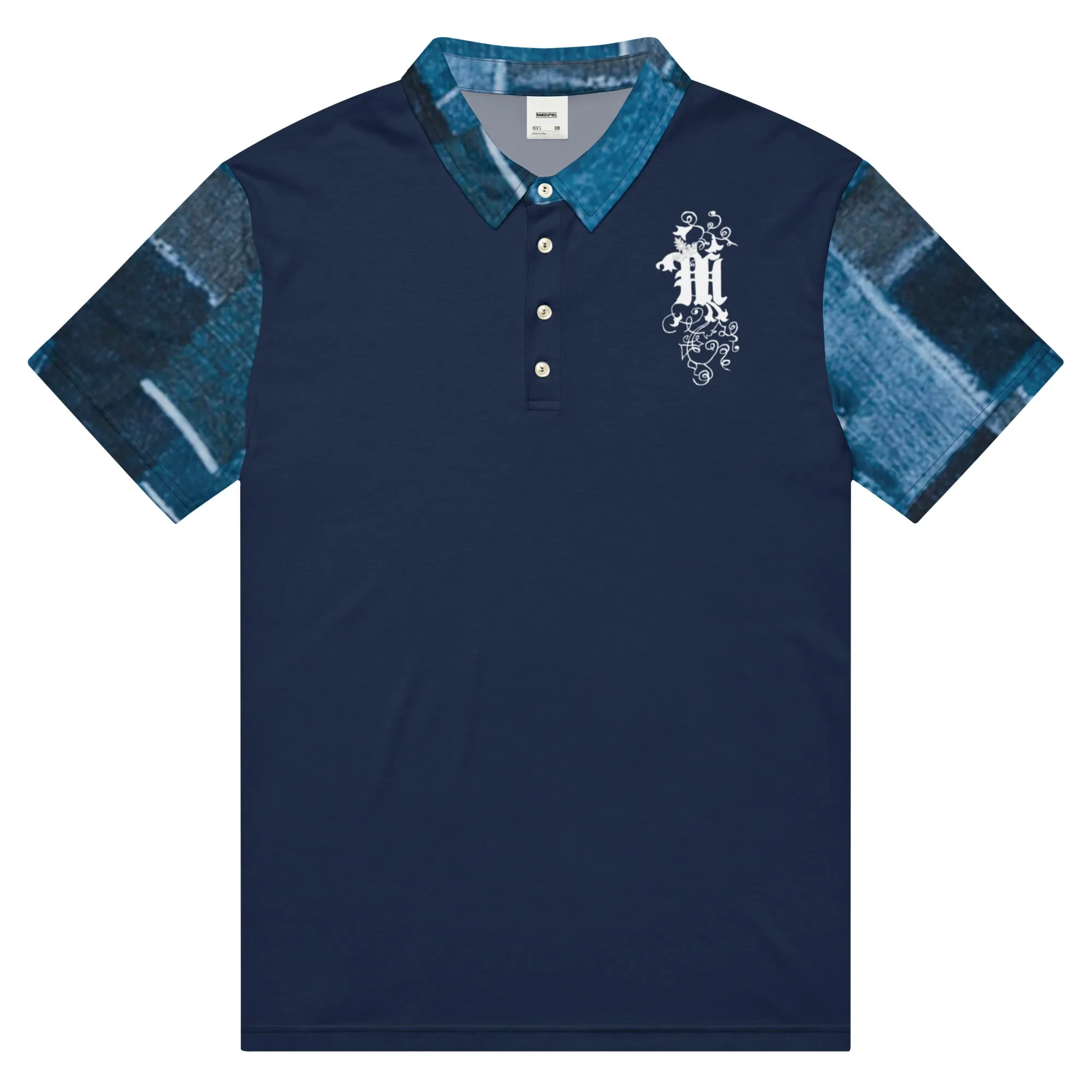 Maadish | Men’s slim fit multi denim polo