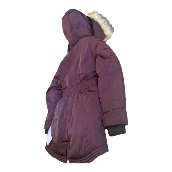 Madden Girl Merlot coat with faux fur hood