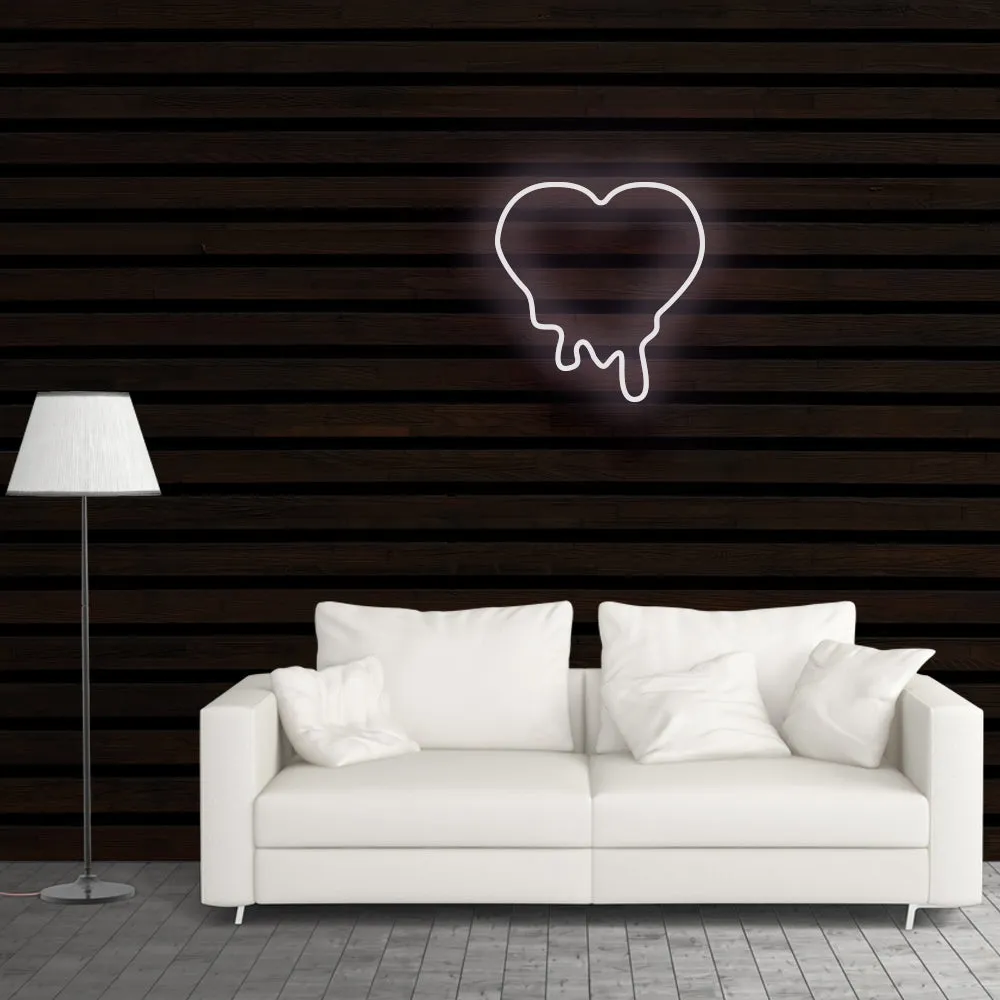 MELTING HEART Neon Sign Light