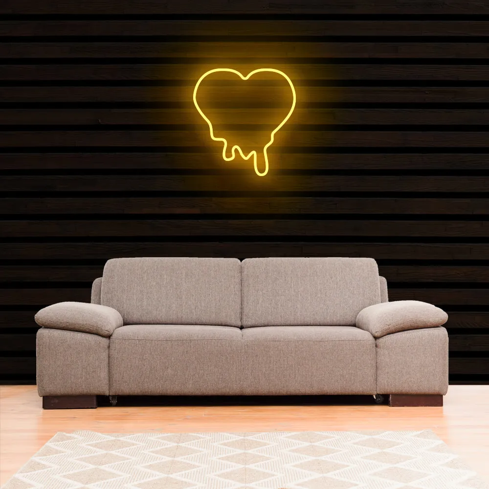 MELTING HEART Neon Sign Light