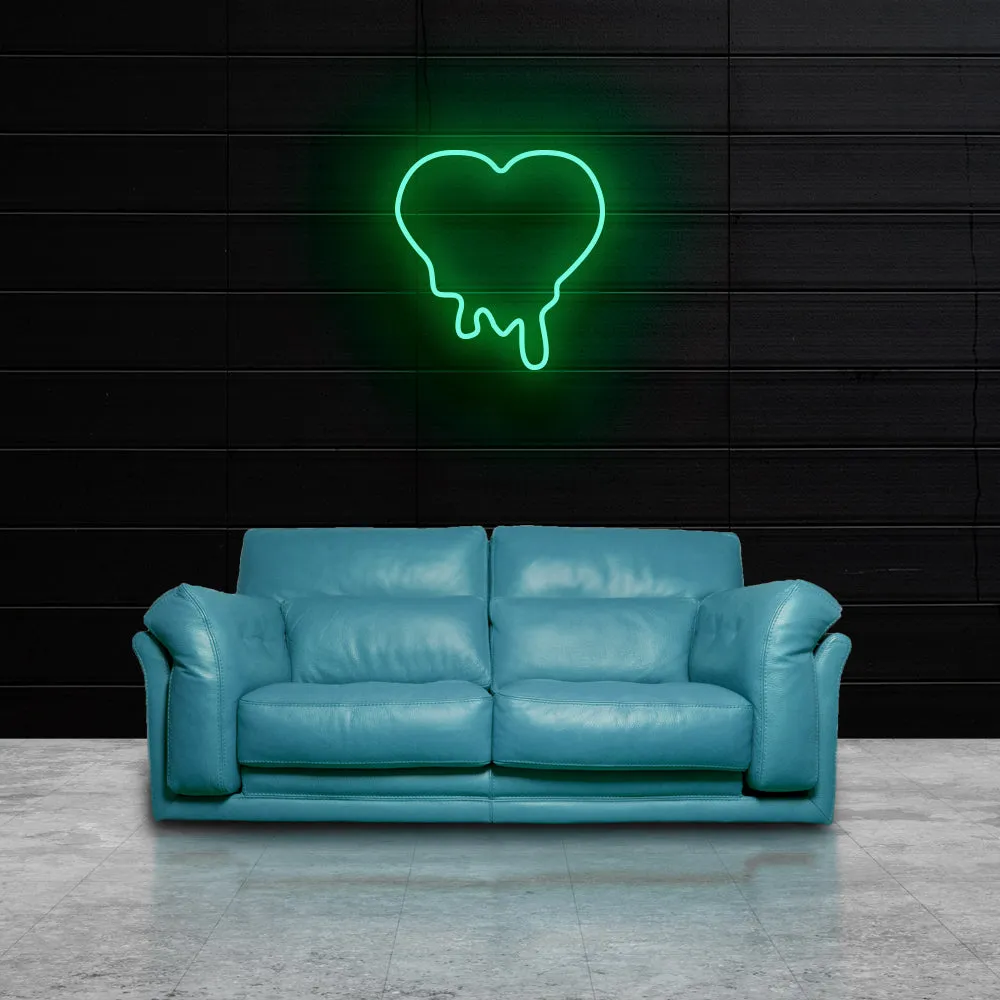 MELTING HEART Neon Sign Light