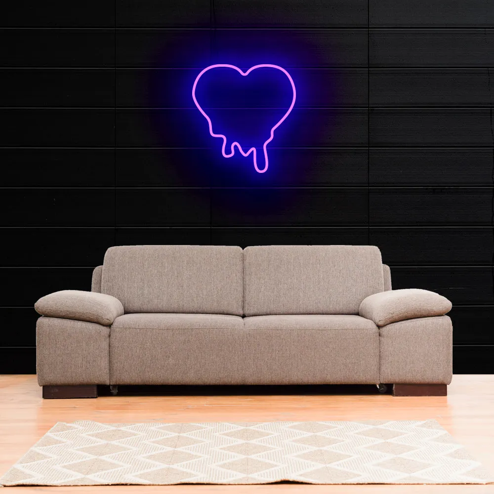 MELTING HEART Neon Sign Light