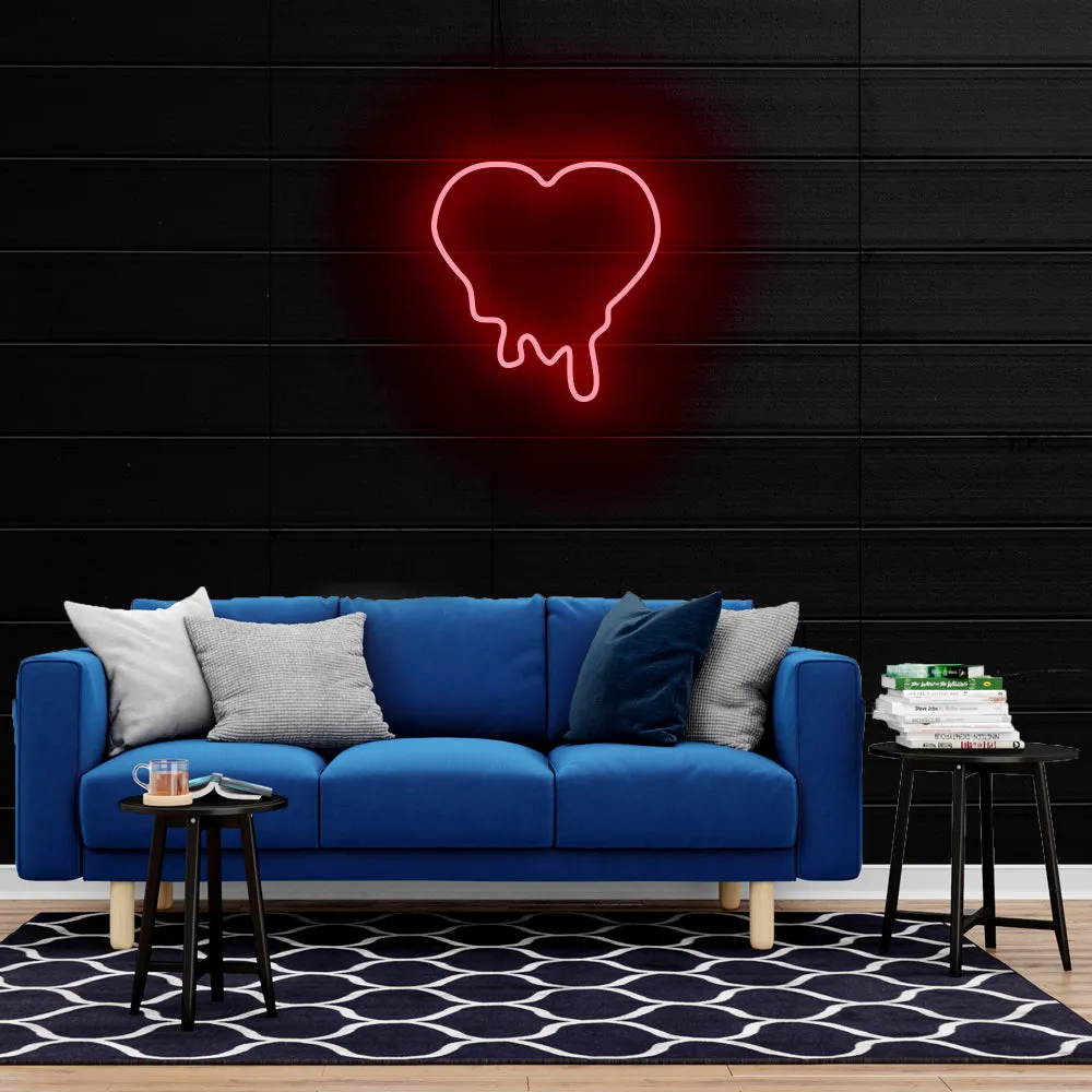 MELTING HEART Neon Sign Light