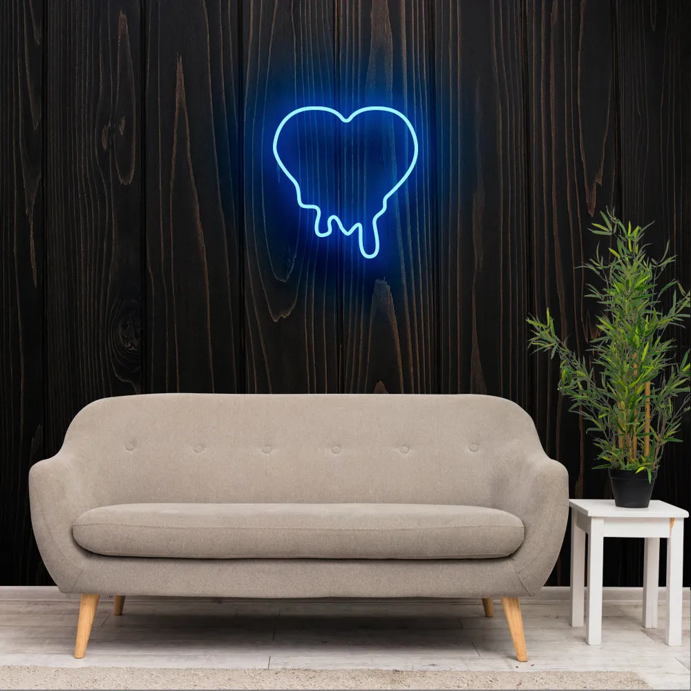 MELTING HEART Neon Sign Light