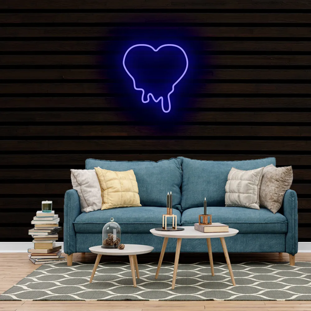 MELTING HEART Neon Sign Light