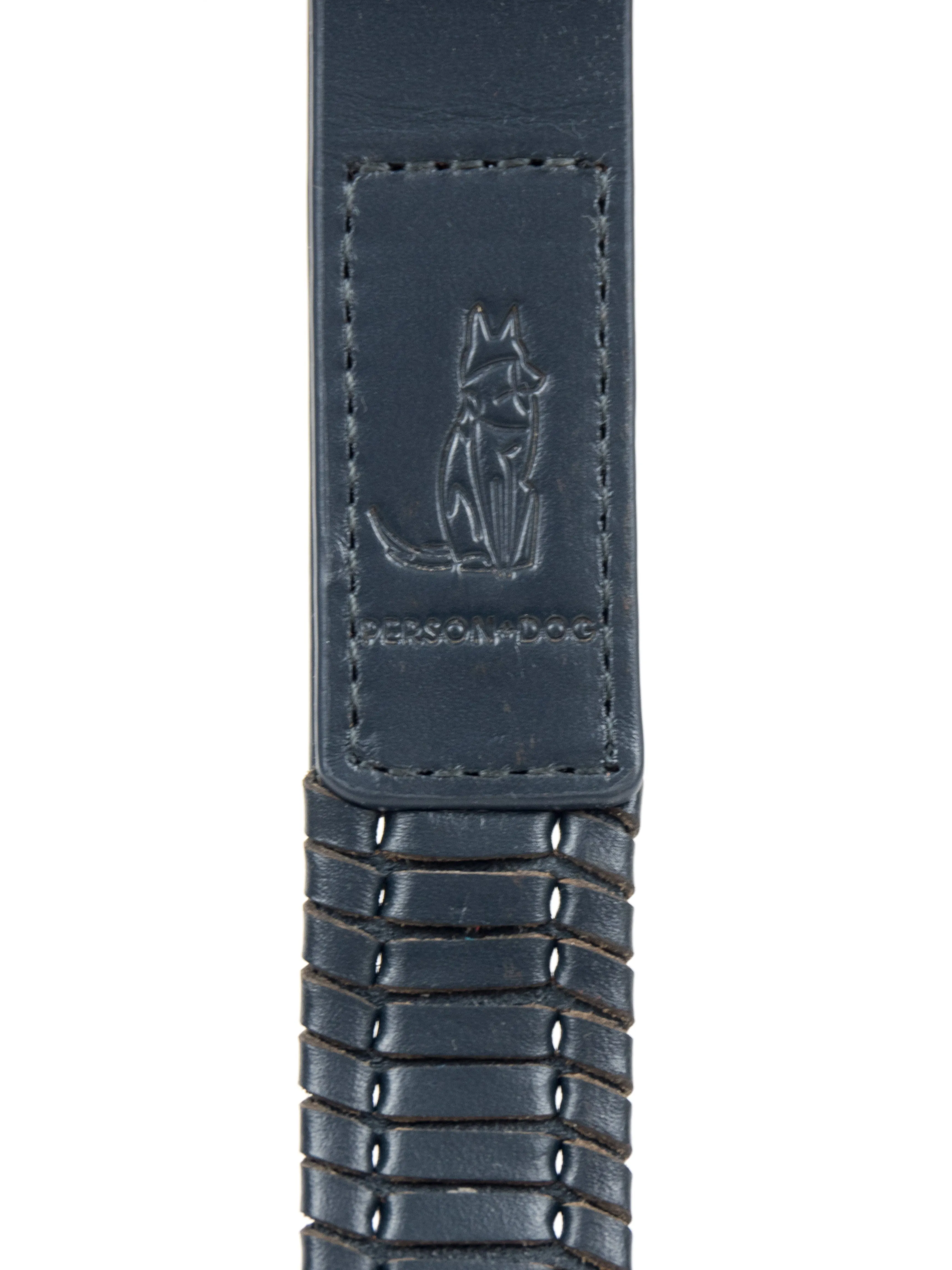 Midnight Blue Woven Leather Lead
