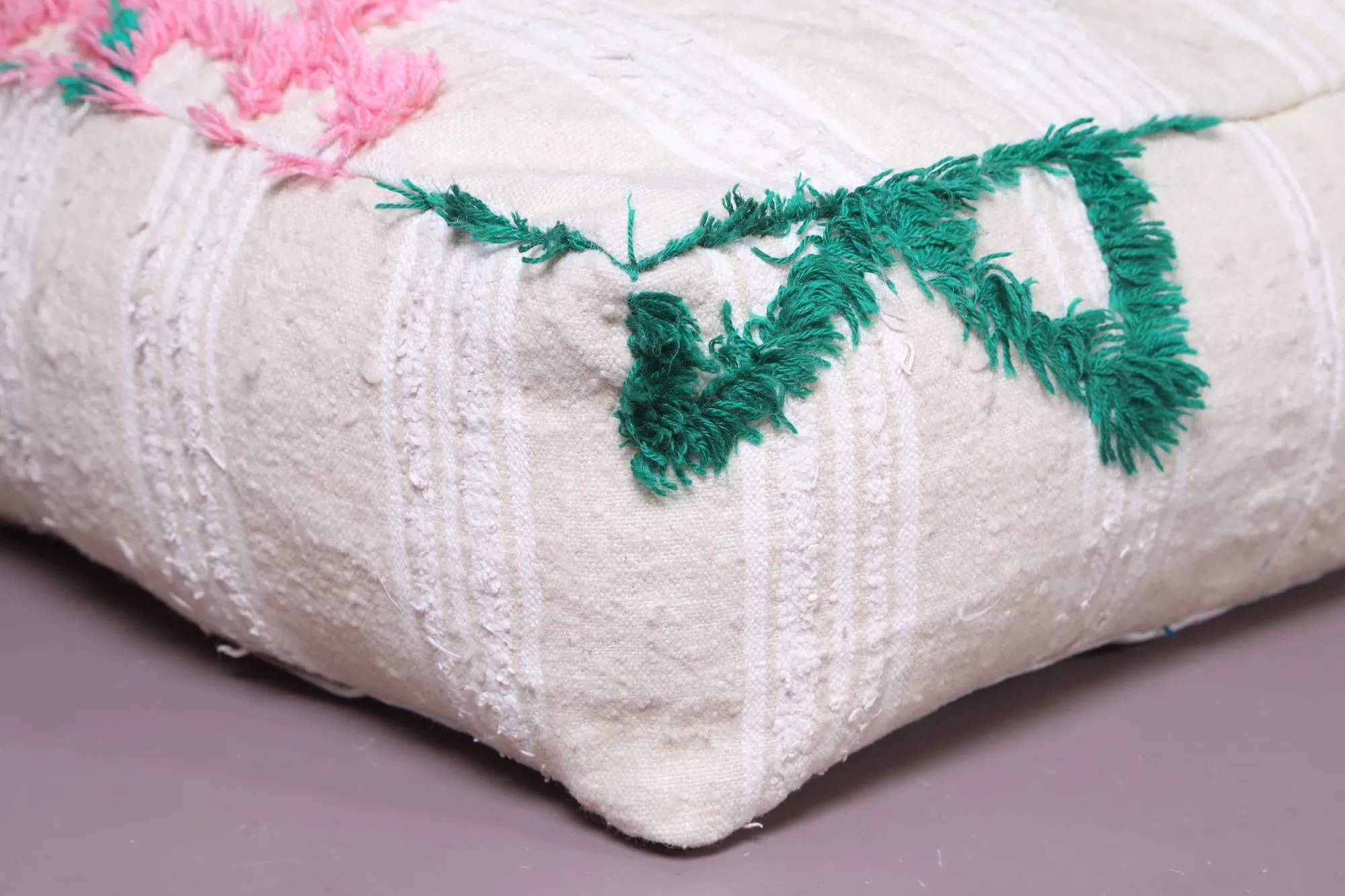 Moroccan berber handmade woven kilim pouf
