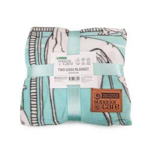 Nature's Protection Superior Care 2-Sided Blanket For Pets Or Their Owners Soft Warm And Cozy Bright Mint