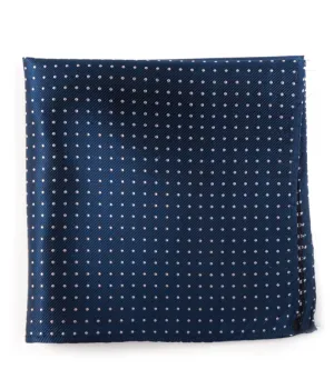 Navy Mini Dots Pocket Square