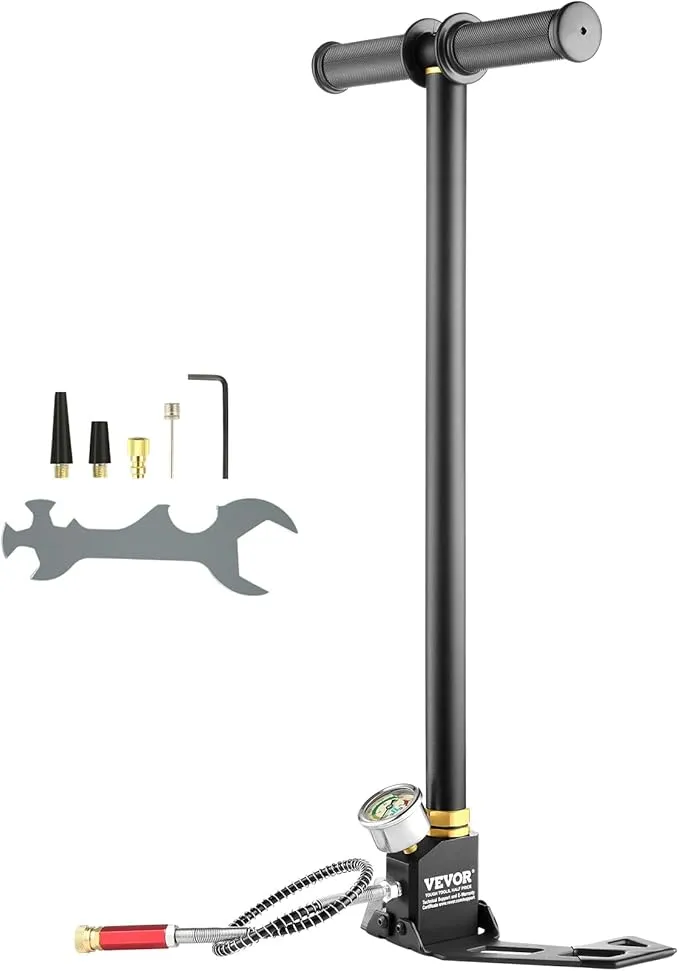 New VEVOR PCP Pump High Pressure Hand Pump 3 Stage Stirrup Pump Up to 4500PSI Retails $80 