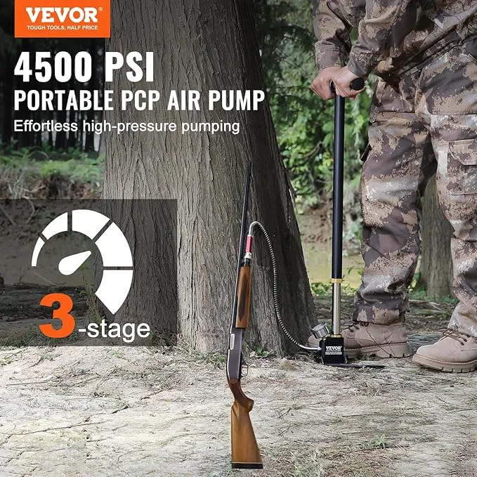New VEVOR PCP Pump High Pressure Hand Pump 3 Stage Stirrup Pump Up to 4500PSI Retails $80 