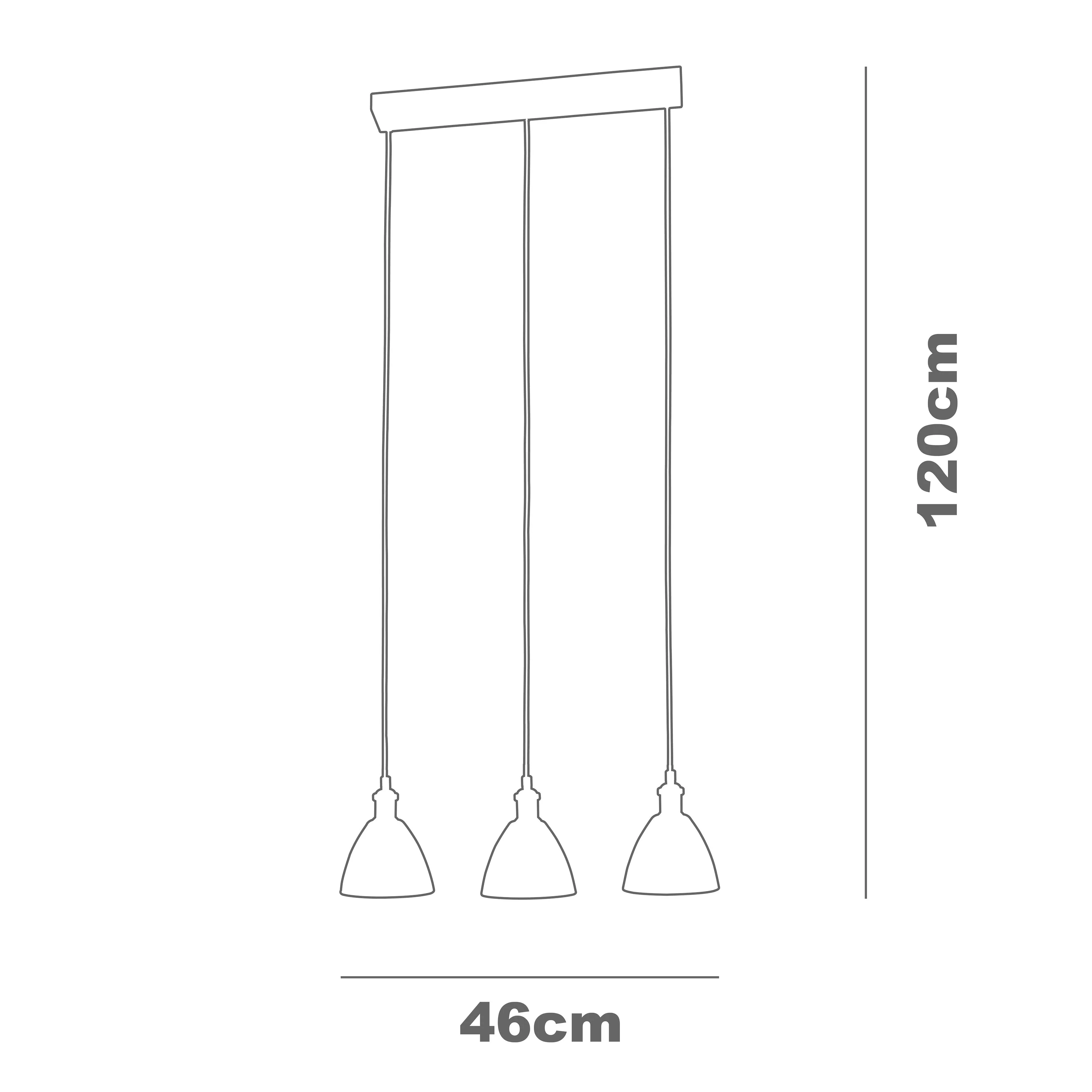 Newport 3 Light Glass Dining Bar Pendants