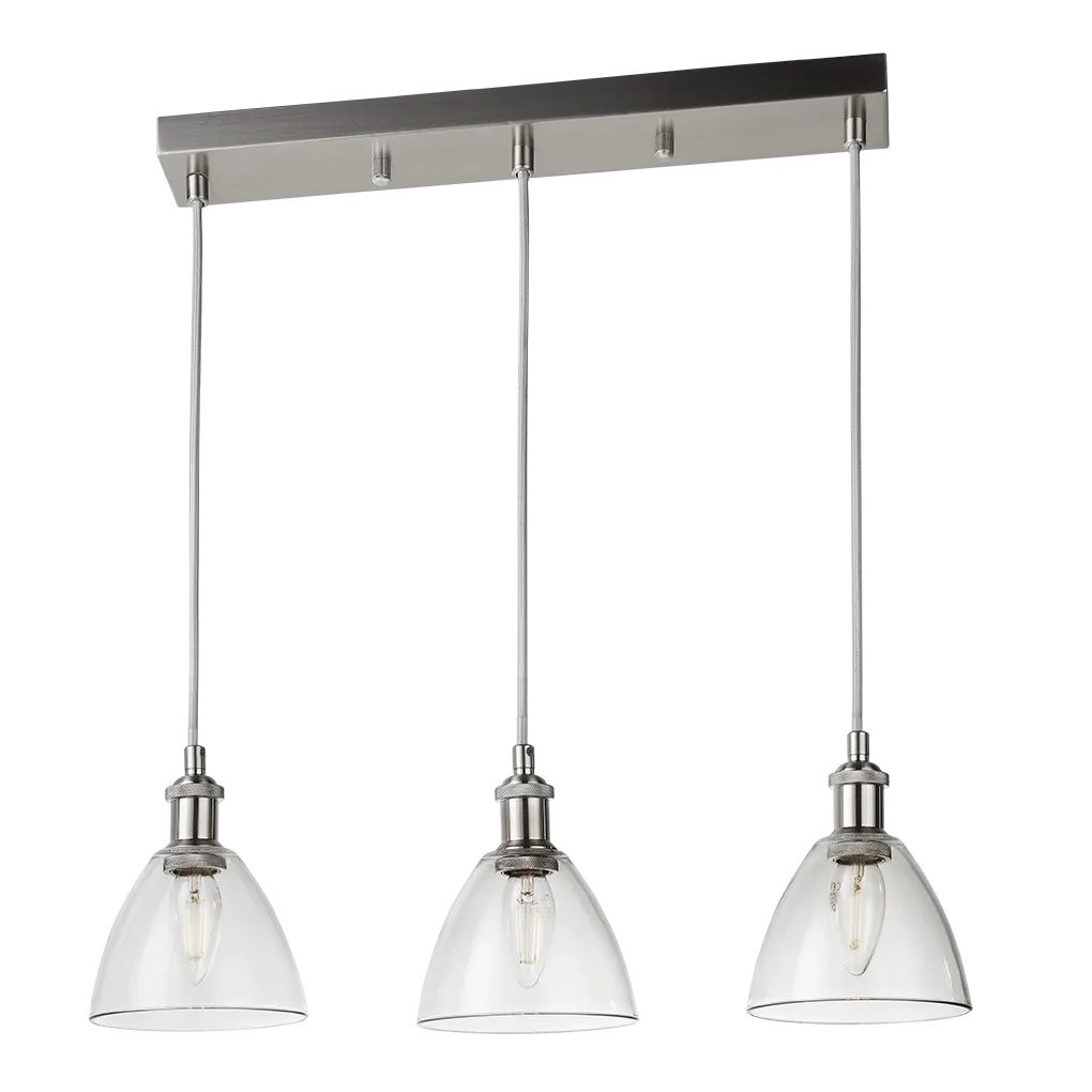Newport 3 Light Glass Dining Bar Pendants