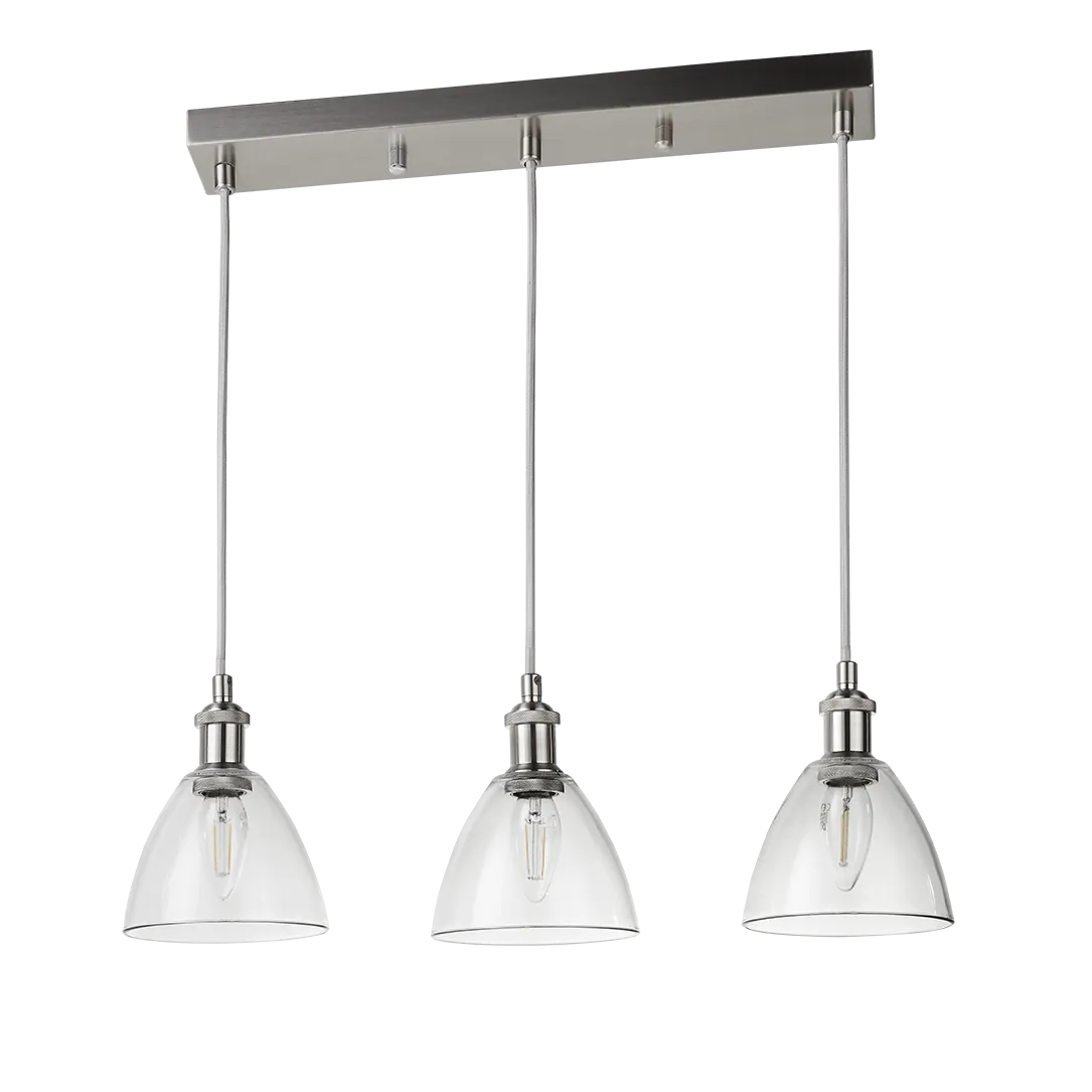 Newport 3 Light Glass Dining Bar Pendants
