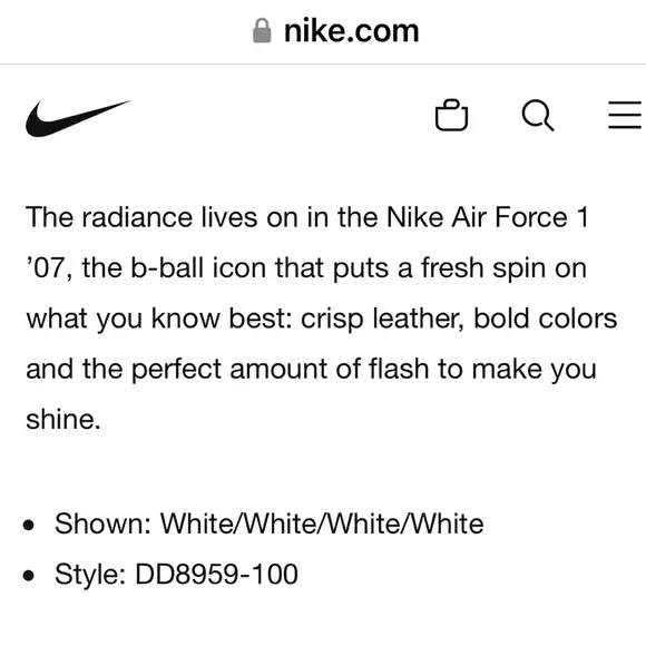 ✔️NIKE Air Force 1 “07 Sneakers Size 4Y