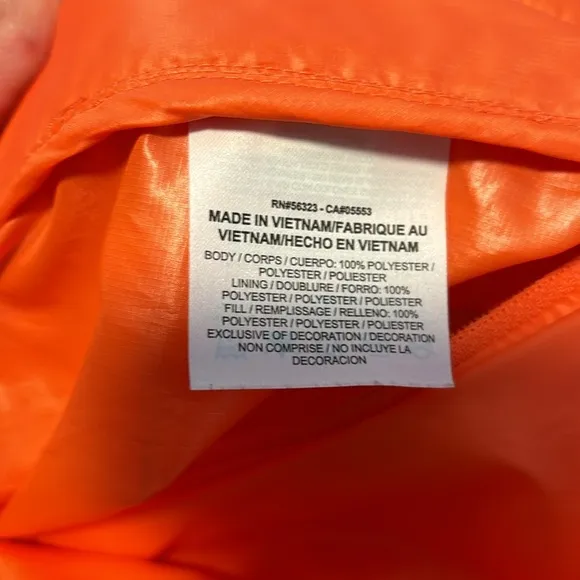 Nike Running High Visibility Blaze Orange Full Zip Vest Women's Small 3M Reflect
