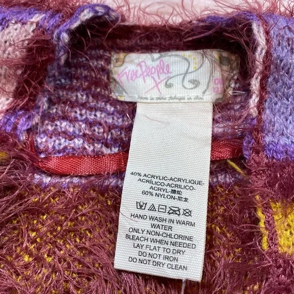 NWT Free People Diamondback Cozy Kimono Purple sz OS