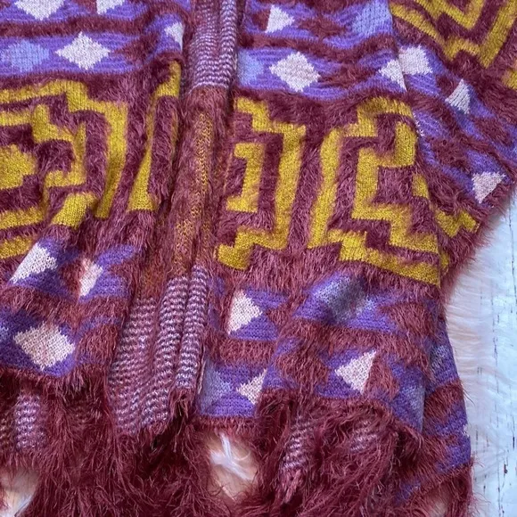 NWT Free People Diamondback Cozy Kimono Purple sz OS