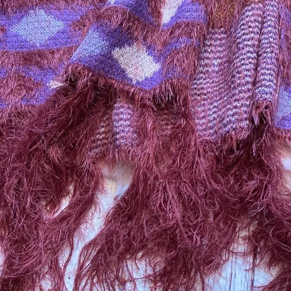NWT Free People Diamondback Cozy Kimono Purple sz OS
