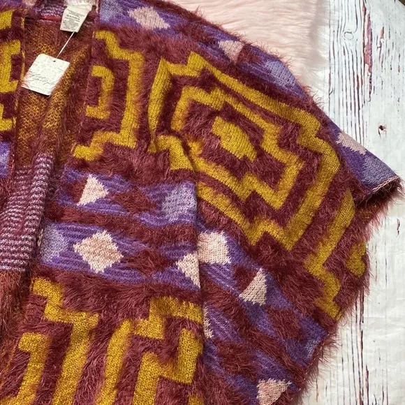 NWT Free People Diamondback Cozy Kimono Purple sz OS