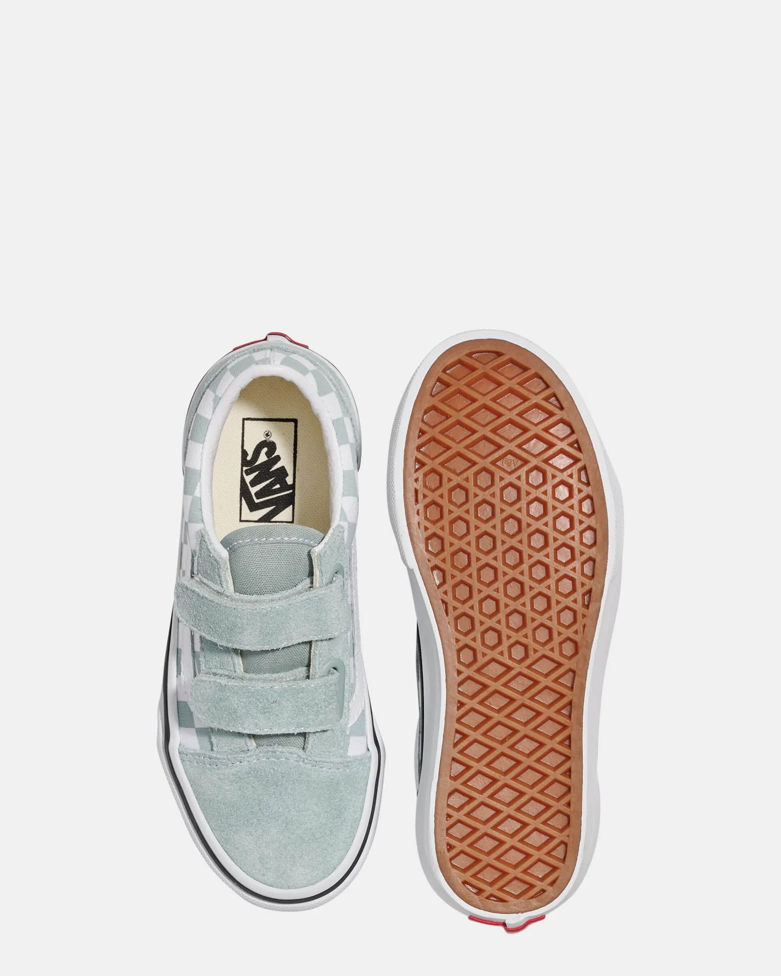 Old Skool V Check Youth Pure Grey
