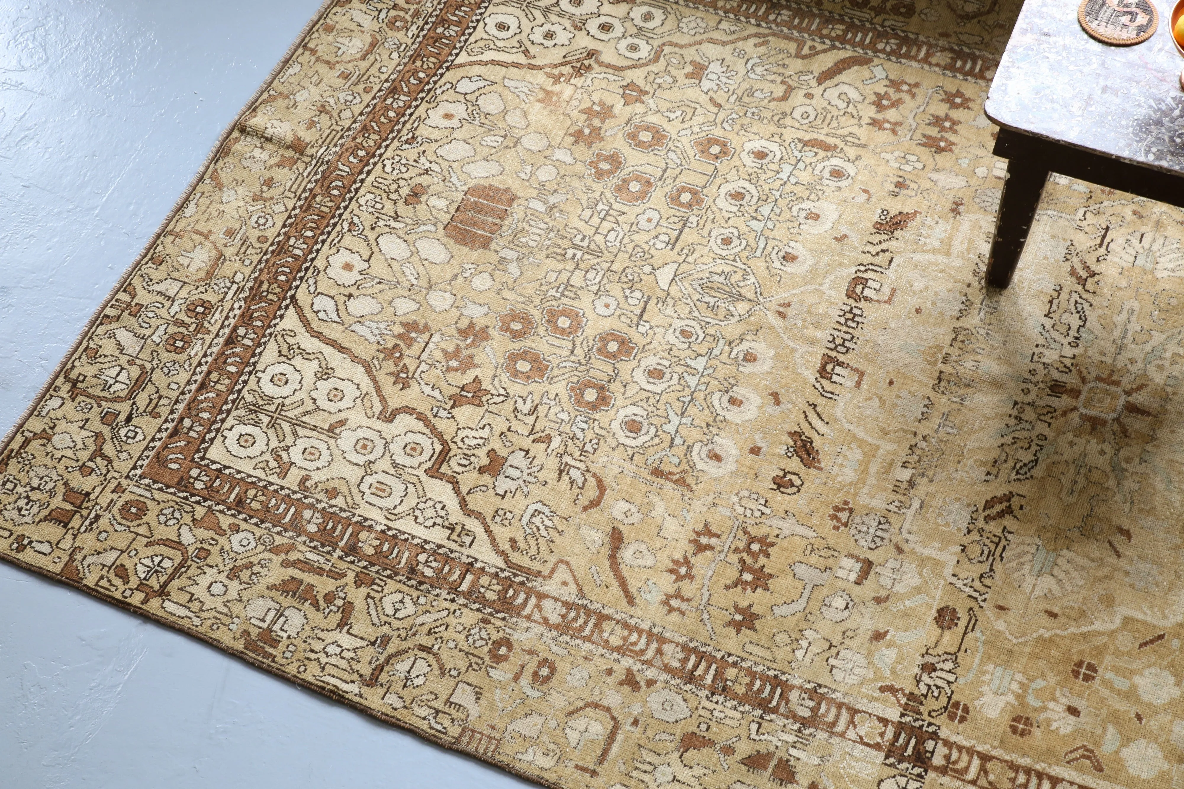 Old Turkish Anatolian Rug 5.8ftx10ft