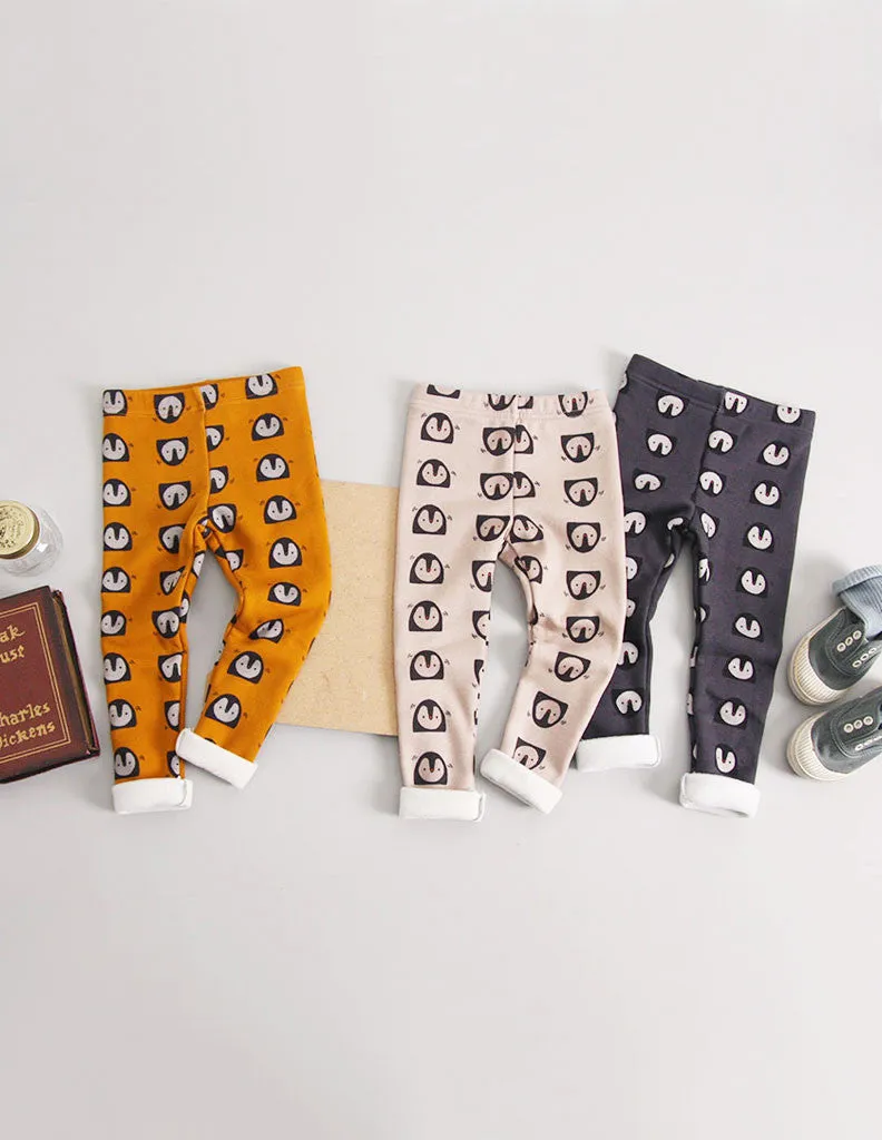 Penguin Print Leggings Ochre