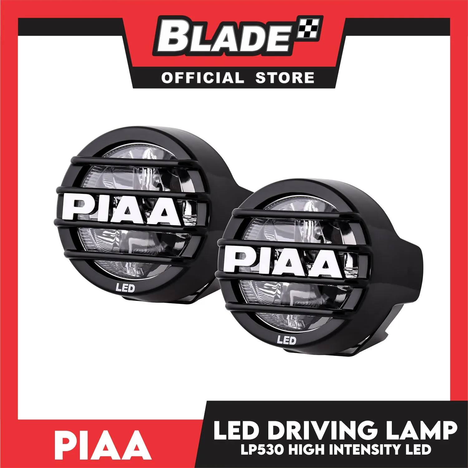 Piaa LP530 High Intensity Led White Driving Lamp Kit Reflector Facing Technology 9.4W