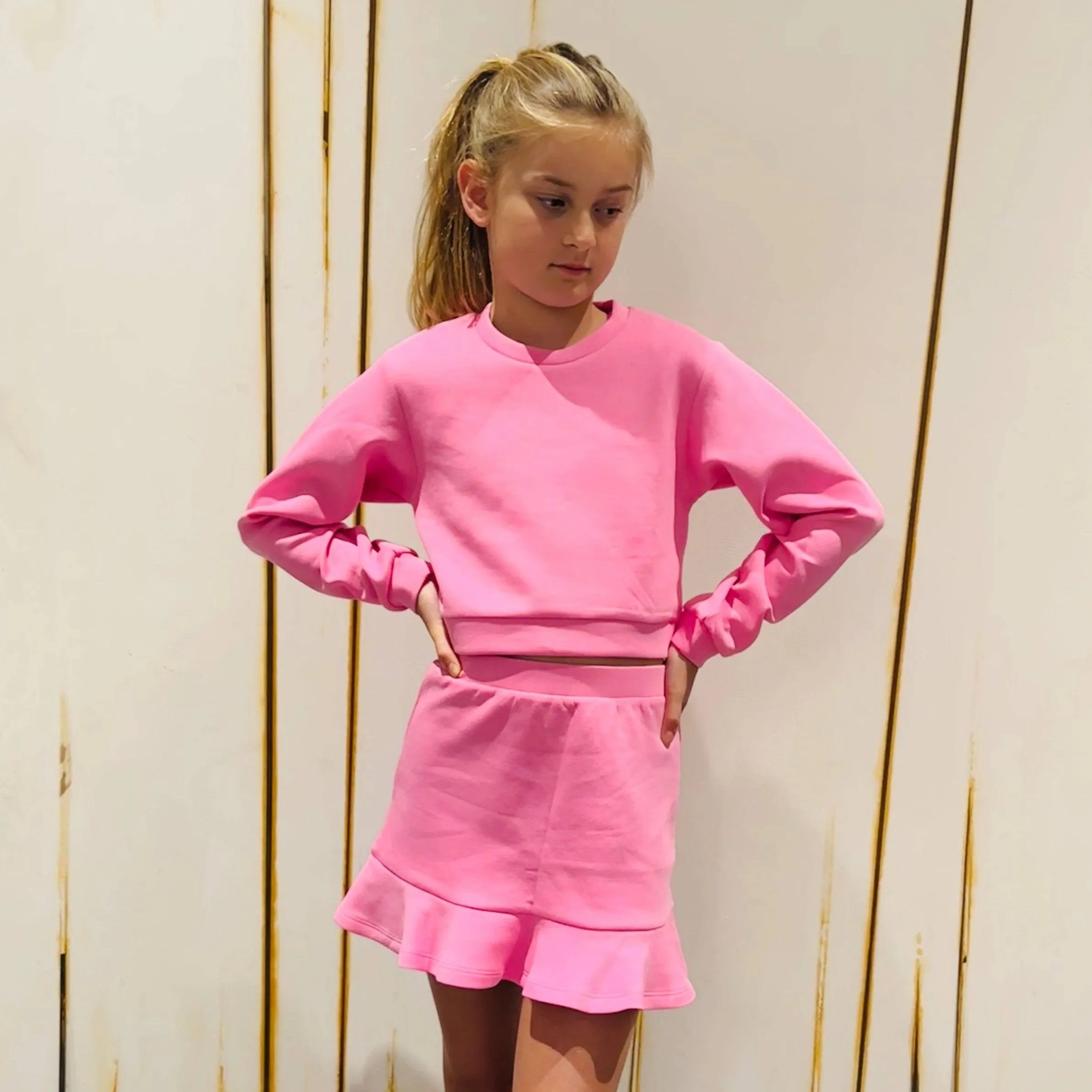 Pink Cropped Sweatshirt..