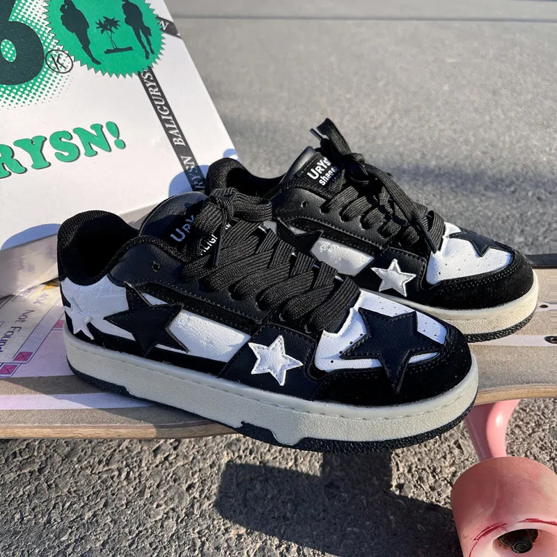 Pink Star Platform Sneakers