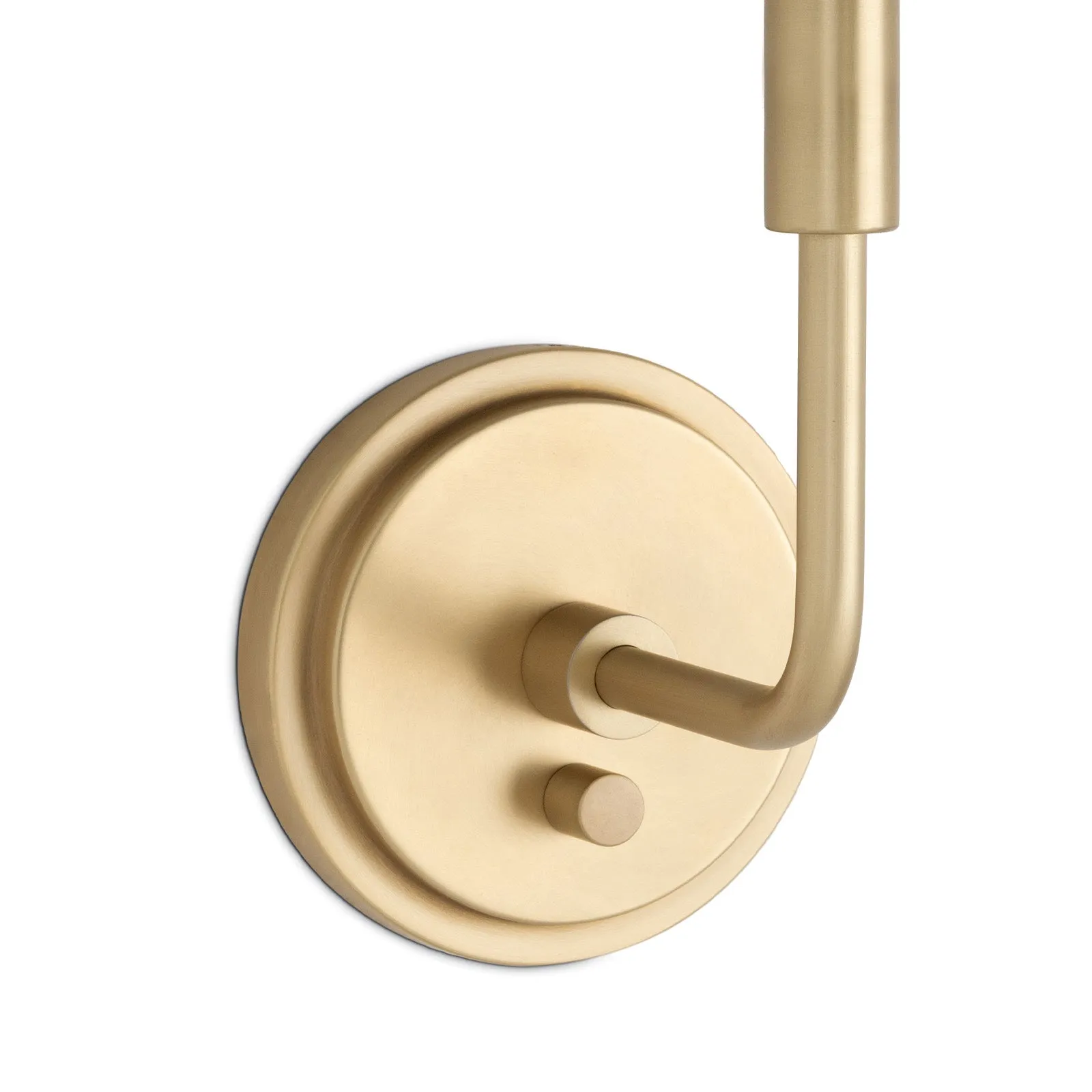 Polly Sconce Single (Natural Brass or Blackened Brass with Rattan Shade)