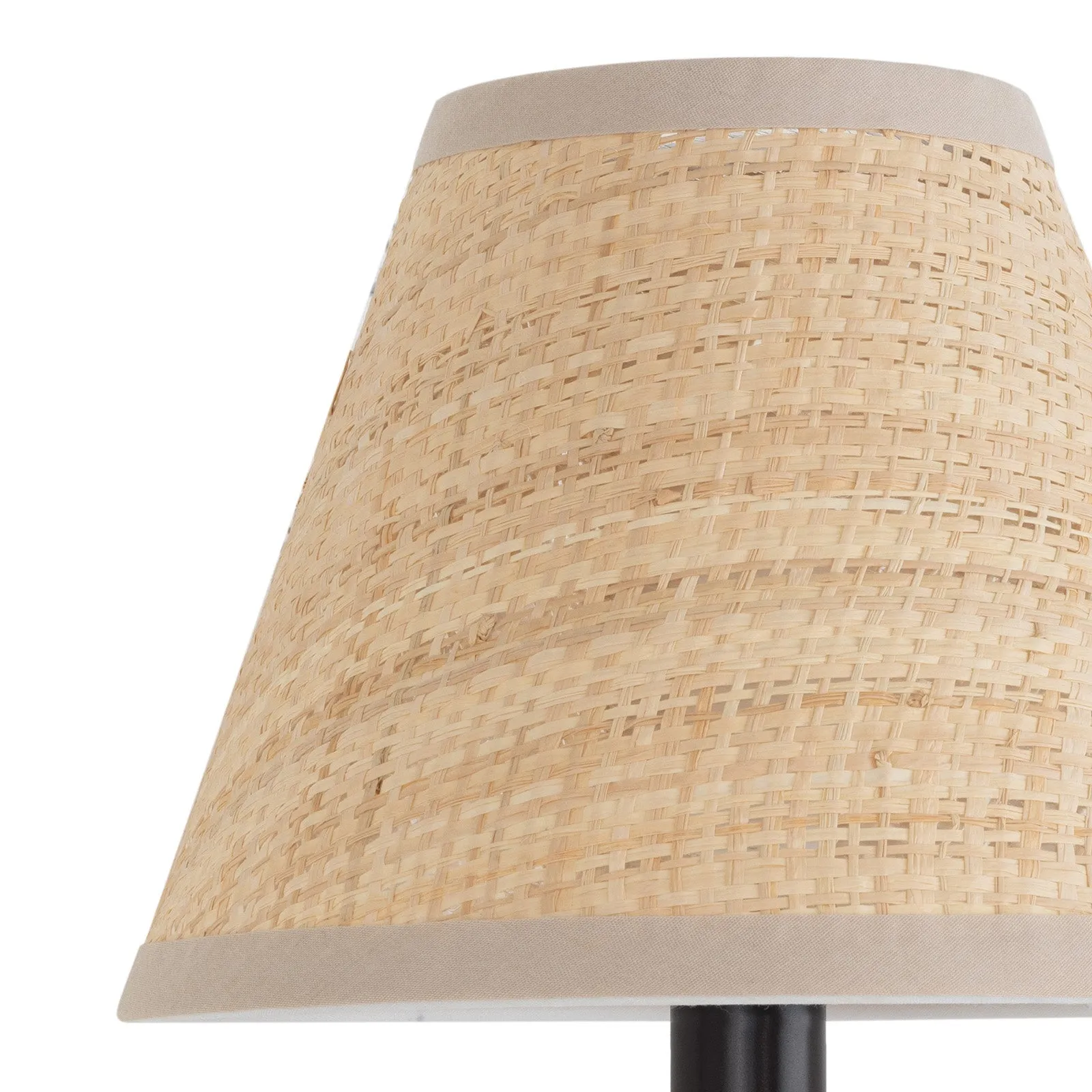 Polly Sconce Single (Natural Brass or Blackened Brass with Rattan Shade)
