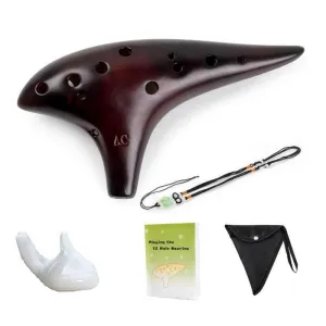 Professional  Ceramic Ocarina | Blue Red Color