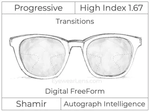 Progressive - Shamir - Autograph Intelligence - Digital - High Index 1.67 - Transitions Signature