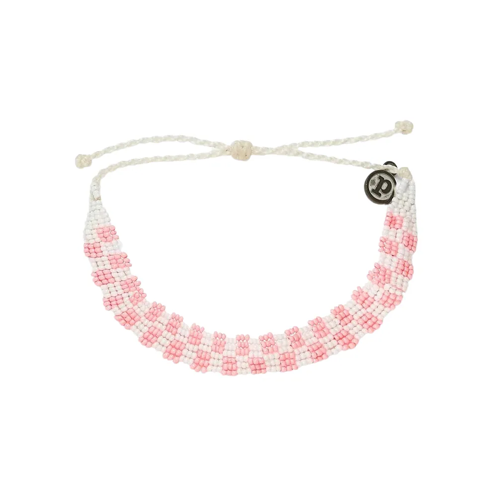 Pura Vida Woven Seed Bead Checkered Bracelet