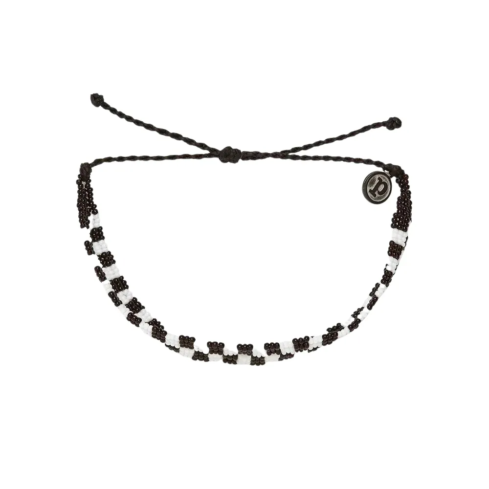 Pura Vida Woven Seed Bead Checkered Bracelet