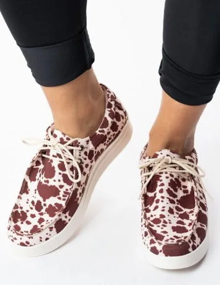"Wala" Cow Print Shoe