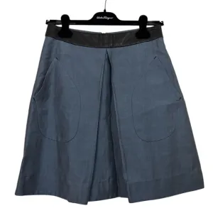 Rag &amp; Bone Blue Skirt with Black Waistband