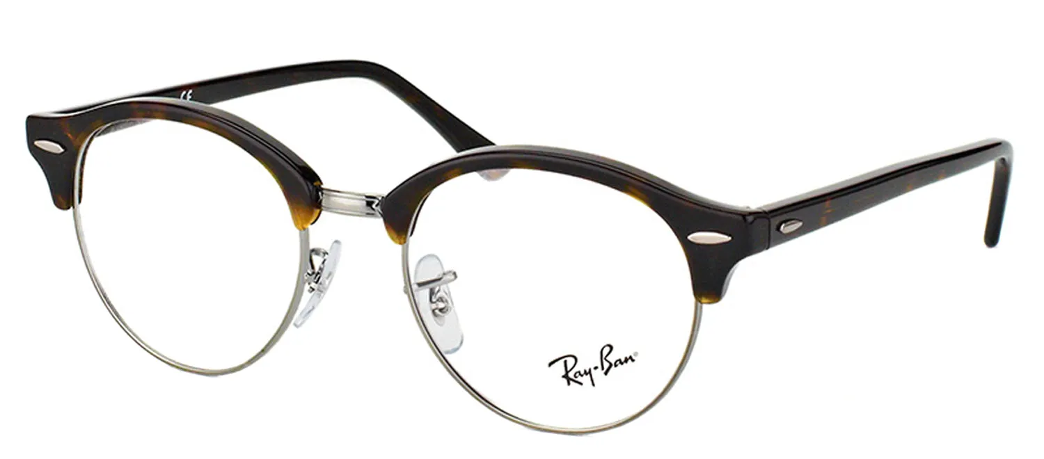 Ray-Ban Clubround RX 4246V 2012 Clubmaster Plastic Tortoise/ Havana Eyeglasses with Demo Lens