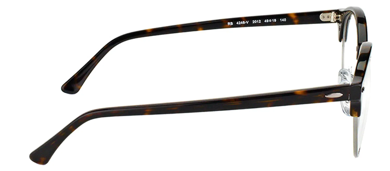Ray-Ban Clubround RX 4246V 2012 Clubmaster Plastic Tortoise/ Havana Eyeglasses with Demo Lens