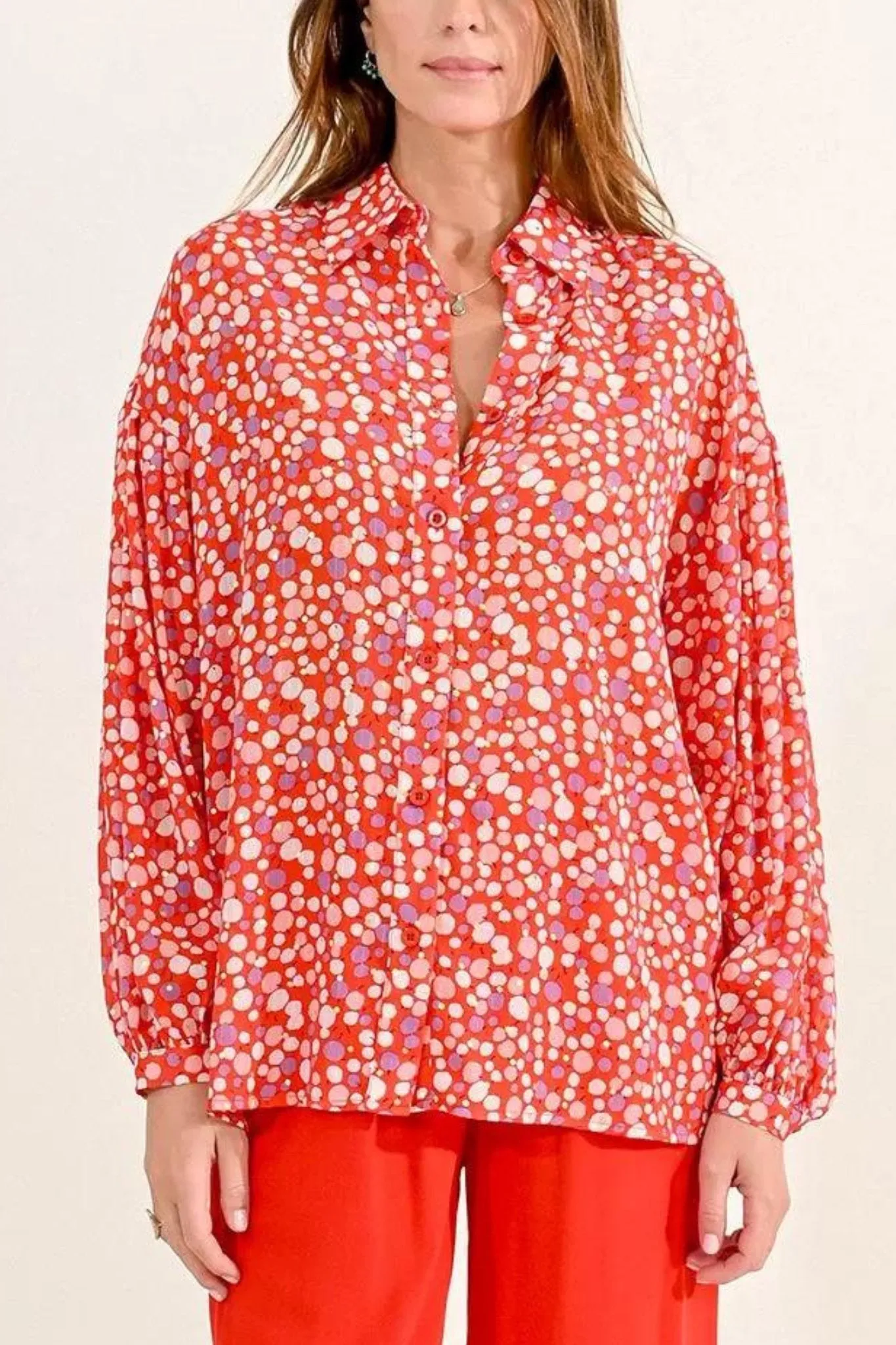 Red Charlotte Blouse