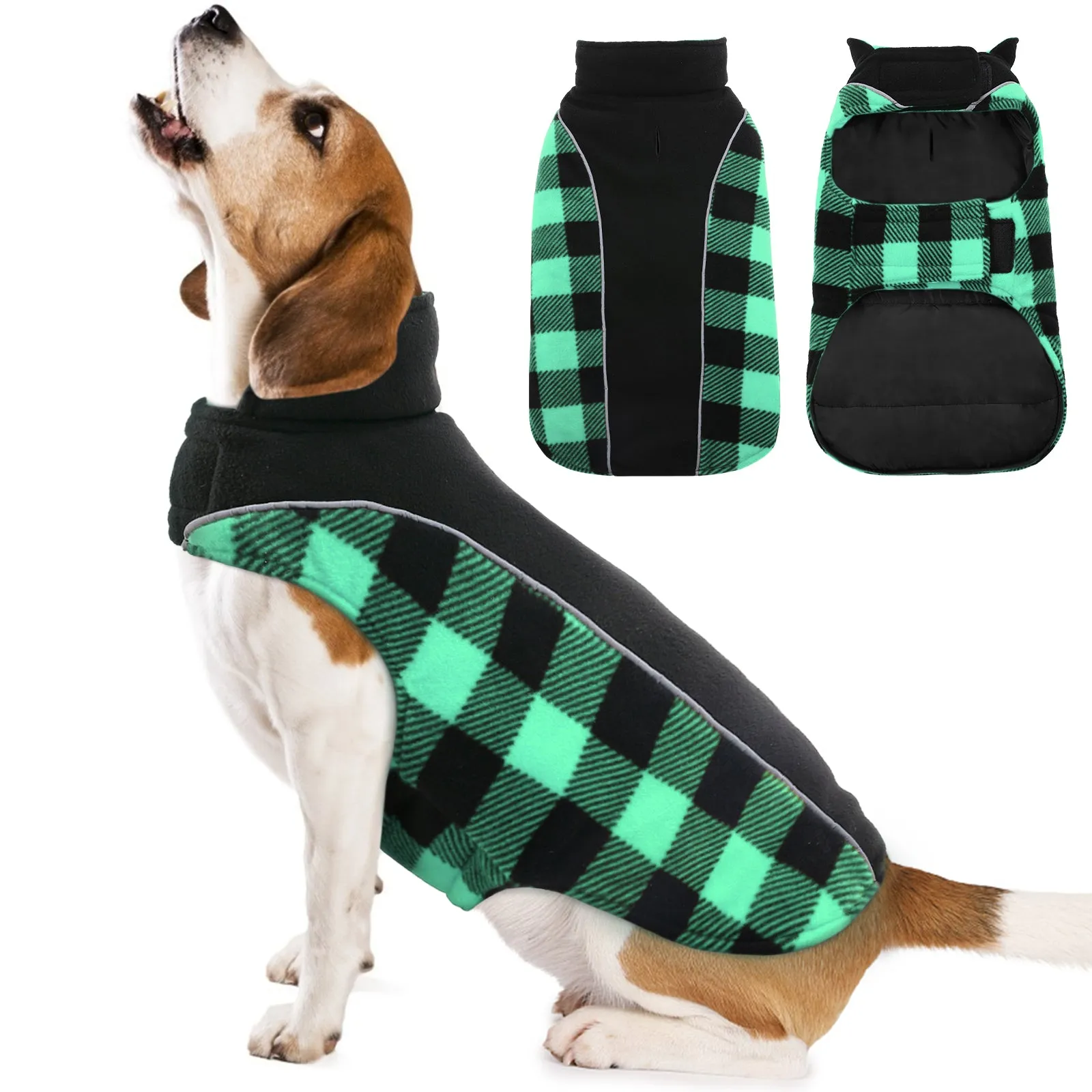 Reversible Dog Coat, Warm Waterproof Dog Jacket, British Style