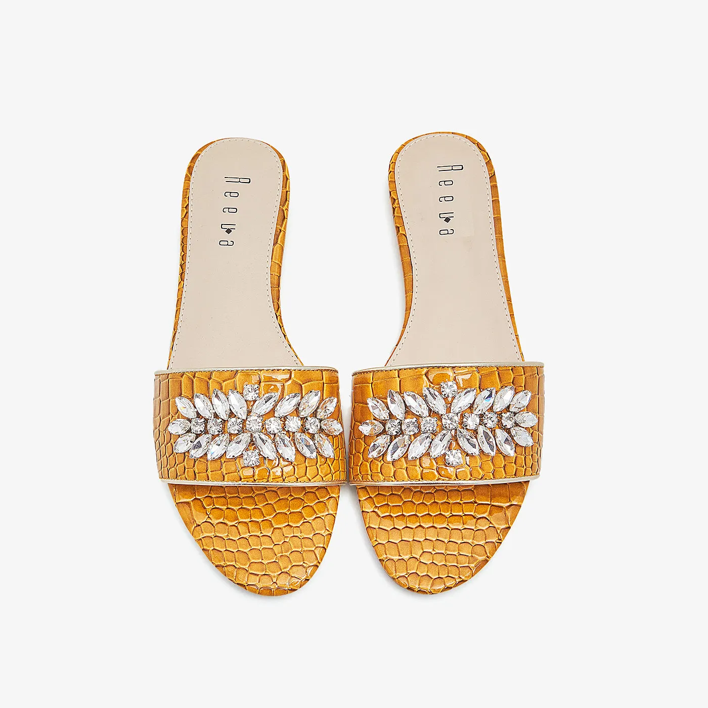 Rhinestone Embellished Chappals