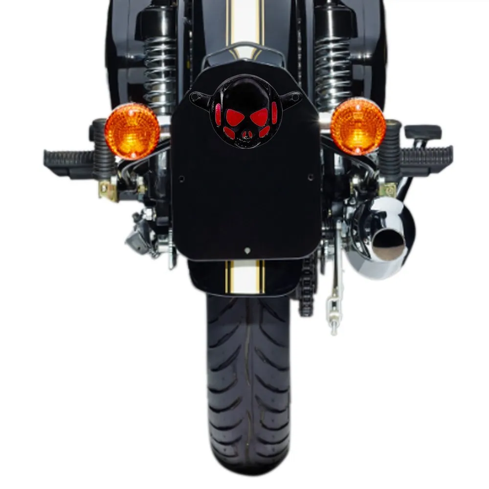 R.J.VON Grill Head Light Tiger Face, Indicator Grill Skull Fcae, Tail Light Skull, Eyes Grill Black