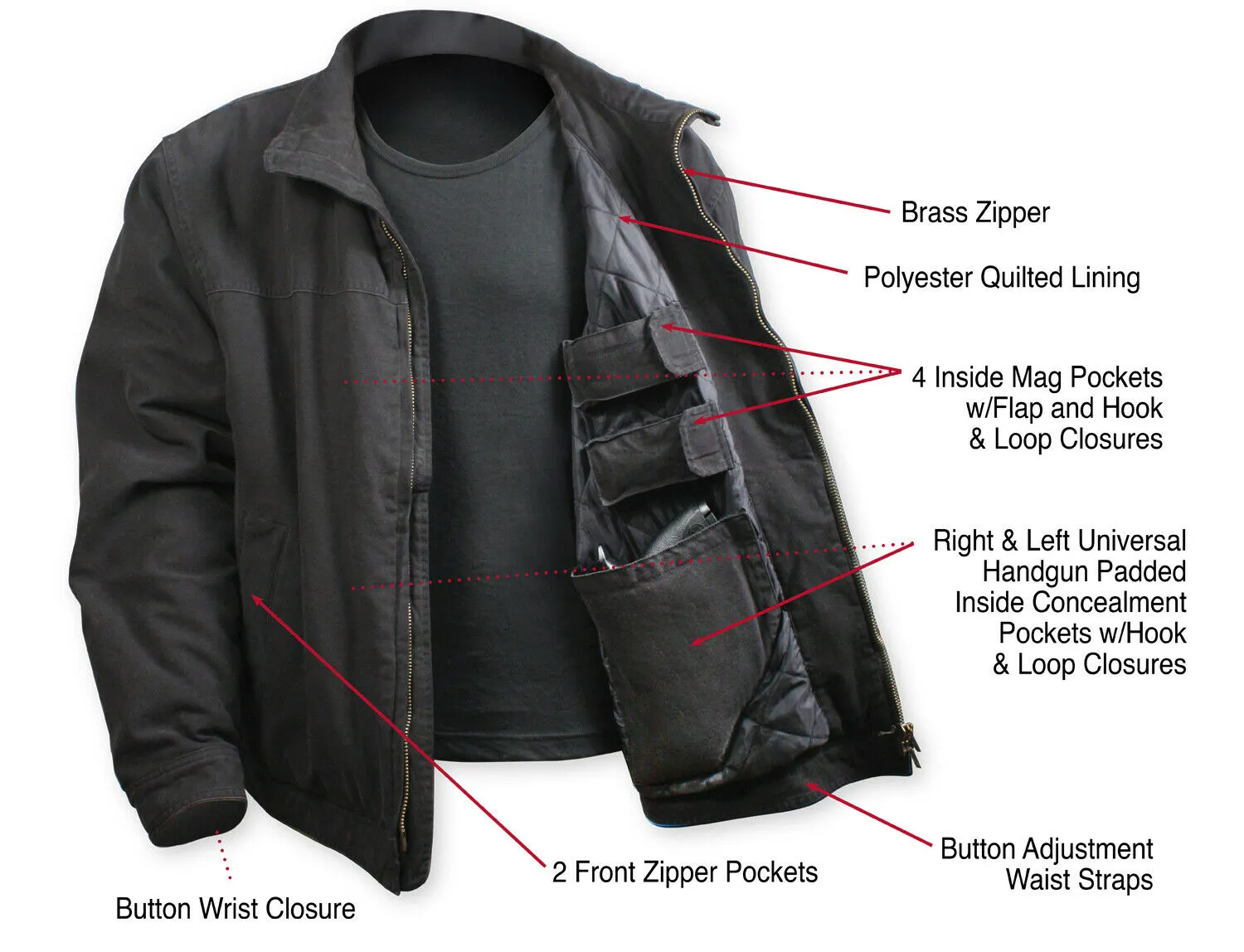 Rothco Concealed Carry 3 Season Jacket - Olive Drab