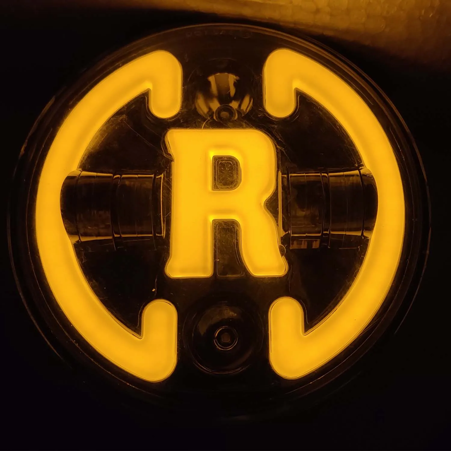 Royal Enfield Headlight  7" Inch Led R Logo For Royal Enfield Classic.Electra,Standerd 350 & 500(Black)